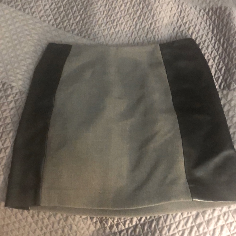 Leather Panel Mini Skirt